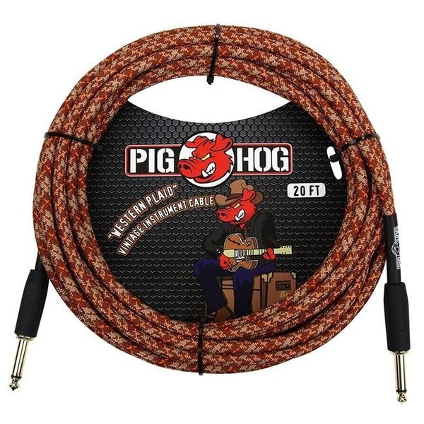 Galaga Pig Hog PCH20CP 20 ft. Pig Hog Western Plaid Instrument Cable PCH20CP
